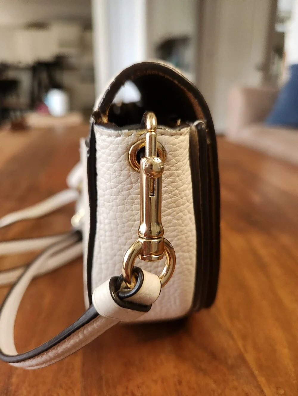 Coach Ellen Pebbled Leather Crossbody Bag In Chalk